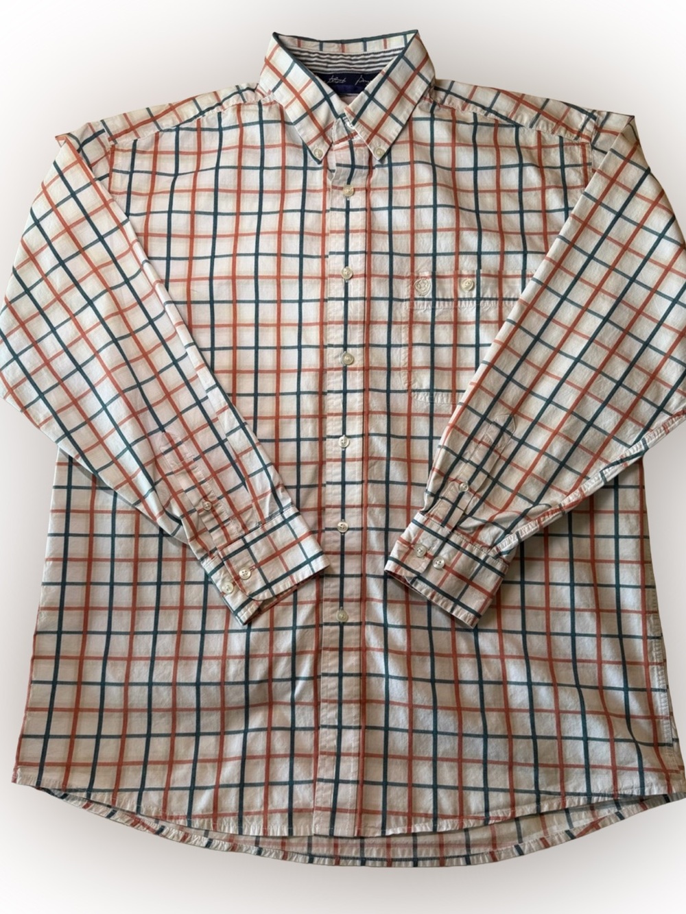 George Strait Wrangler Cowboy Men’s Plaid Button Down Western Shirt Long Sleeve